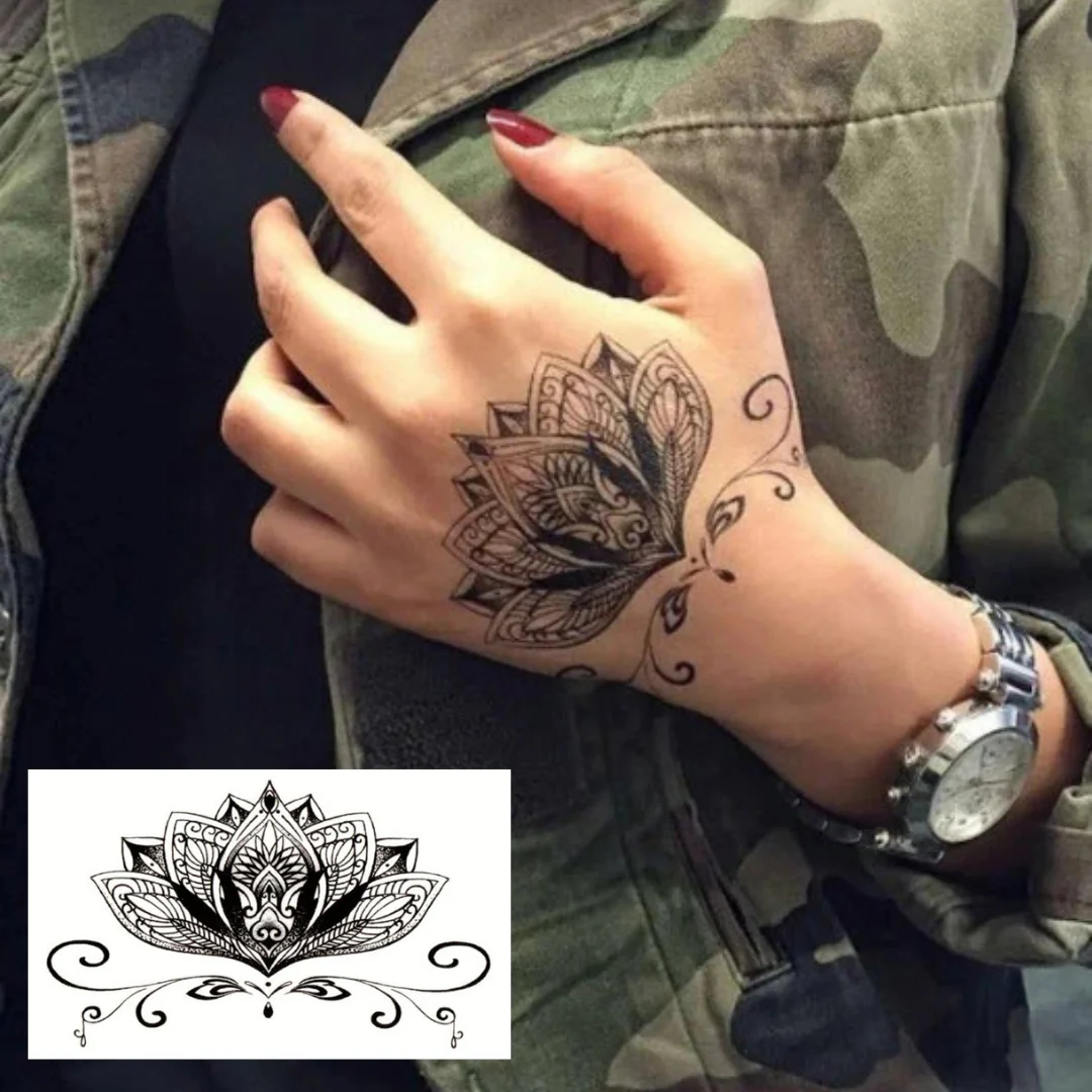 Elegant Lotus Flower Tattoo