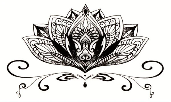 Elegant Lotus Flower Tattoo - Image 2