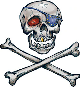 Eye Patch Skull Tattoo