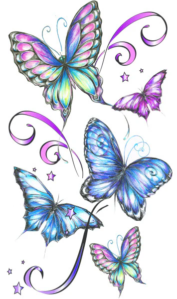 Fantasy Butterflies Tattoos