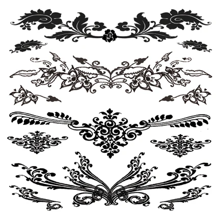 Fashionable Black Henna Tattoos
