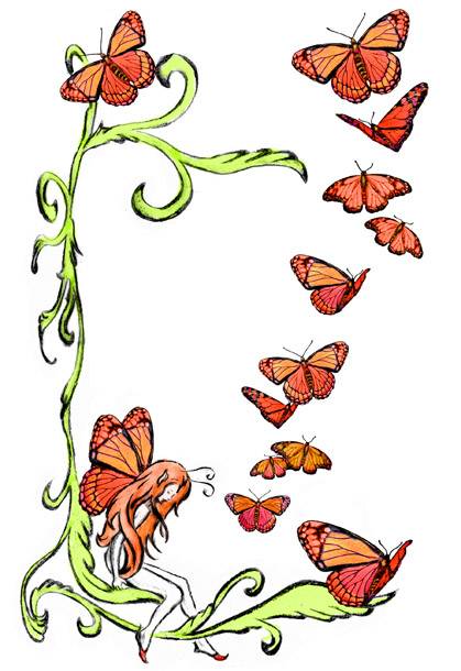 Flaunting Fairy Butterflies - Skyn Demure Tattoos