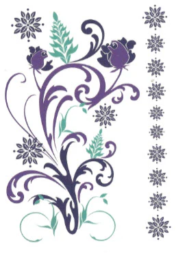 Flirty Flower Foliage Tattoo