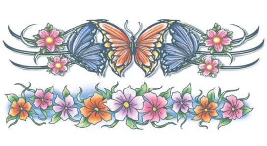 Flowers - Chicks Dig Bands - Tinsley Transfers (2 Tattoos)