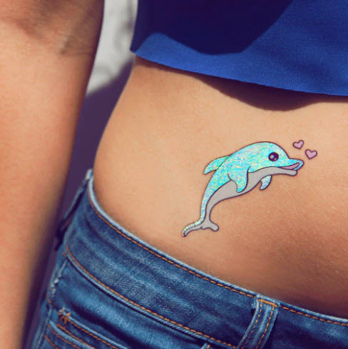 Forever Dolphin Love - Holographic Tattoonie - Image 2