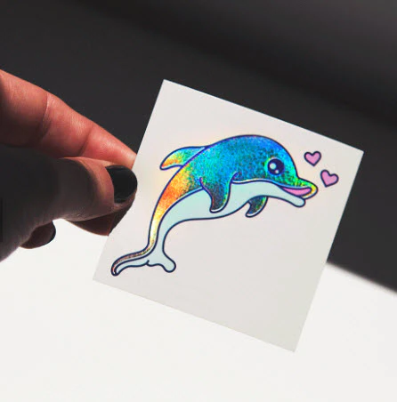 Forever Dolphin Love - Holographic Tattoonie - Image 3