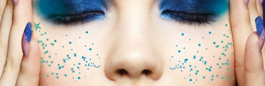 Freckles Green & Blue Stars Tattoo - Image 2