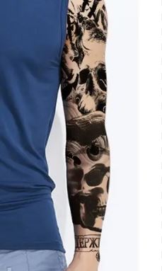 Full Sleeve Arm/Leg Tattoo Raven & Skull