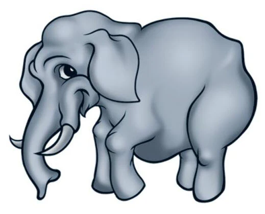 Funny Small Elephant Tattoo