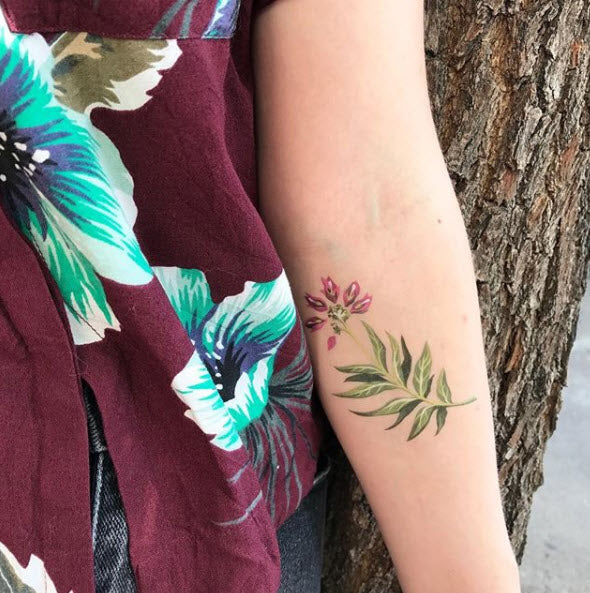 Fuschia Floral Tattoo - Image 3