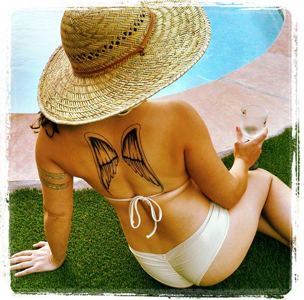 Giant Black Wings Tattoo - Image 4