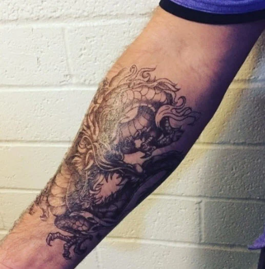 Giant Grey Dragon Tattoo - Image 3