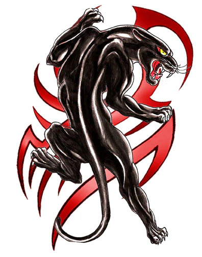 Giant Tribal Black Panther Tattoo