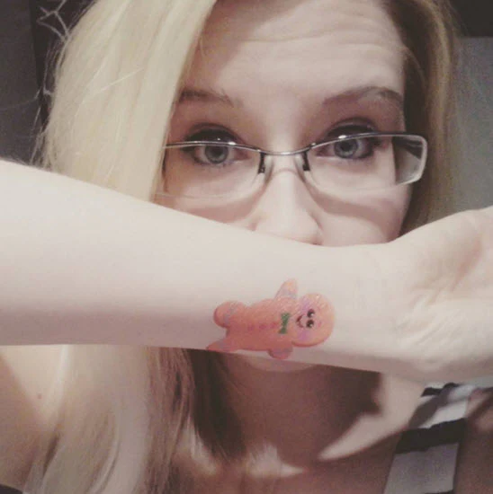 Glitter Gingerbread Christmas Fake Tattoos (16 Tattoos) - Image 3