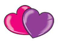 Glitter Hearts Tattoo