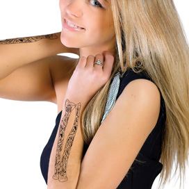 Glitter Roses Arm Bones Tattoo - Image 2