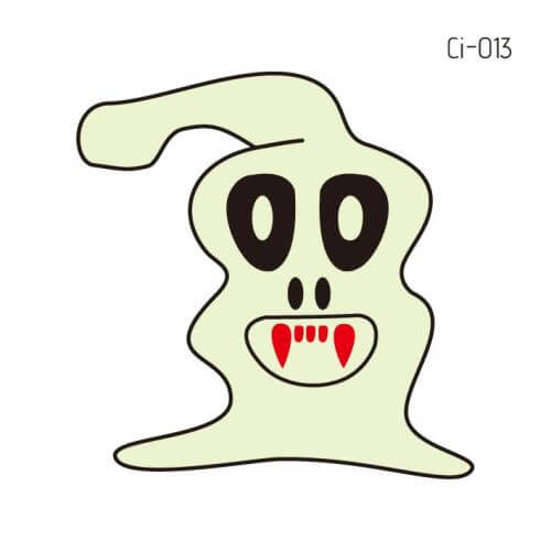 Glow in the Dark Angry Ghost Nep Halloween Tattoo - Image 2