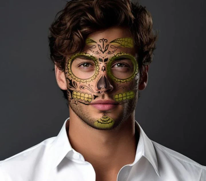 Glow In The Dark Face Mask Tattoo - Image 8