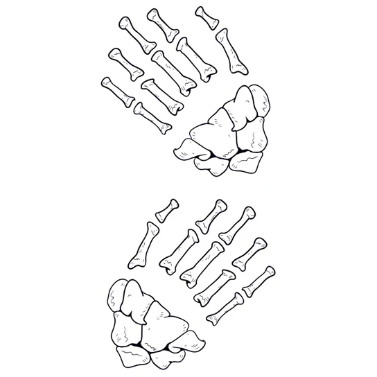 Glow In The Dark Hand Bones Tattoo