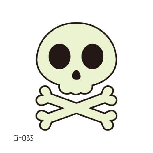 Glow in the Dark Skull ephemeral tattoo Halloween - Image 2