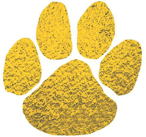 Gold Metallic Paw Tattoo