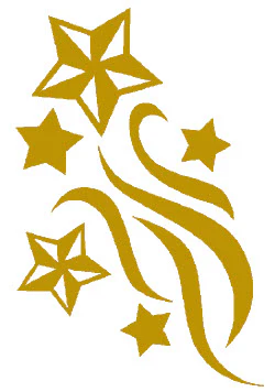 Gold Stars Glitter Tattoo