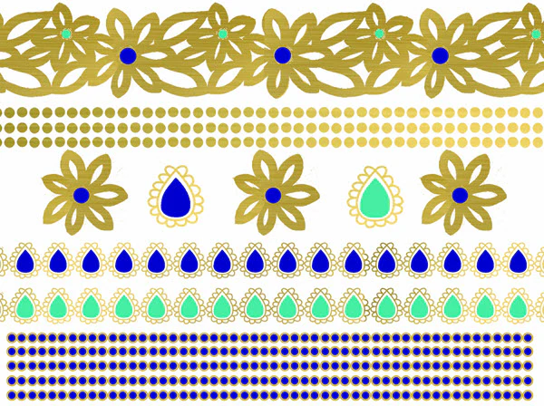 Gold & Turquoise Armchains (10 Tattoos) - Image 2