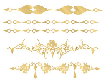 Gold Wrist Tattoos (5 Tattoos)