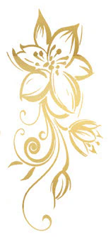 Golden Flower Tattoo