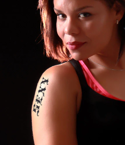 Gothic Letter 'X' Tattoo - Image 2