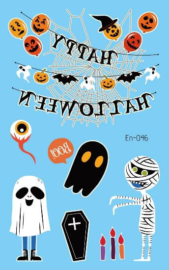 Graveyard Glow in the Dark Halloween Ephemeral Tattoo