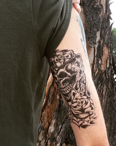 Grim Reaper Skull Sleeve Tattoo - Image 4