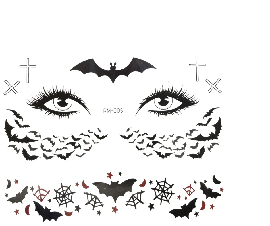 Halloween Bat Web Face Mask
