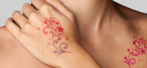 Haute Pink Temporary Tattoo Spray 50 ml + 3 Stencils - Image 4
