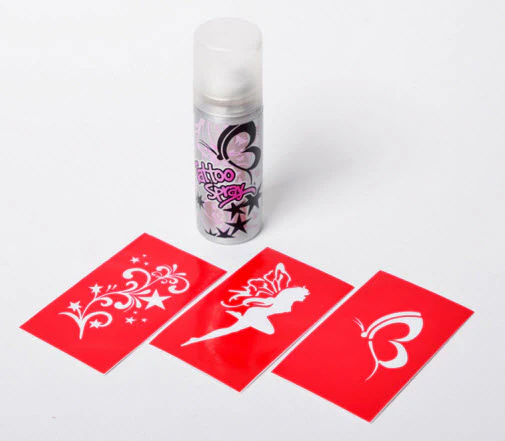 Haute Pink Temporary Tattoo Spray 50 ml + 3 Stencils - Image 5
