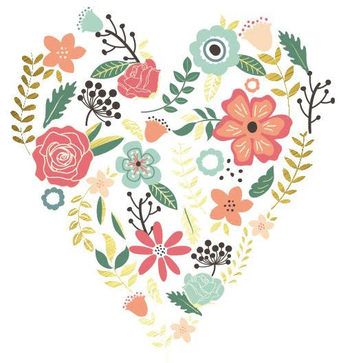Heart Flower Bouquet PrismFoil Tattoo