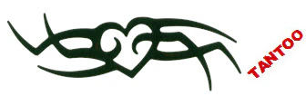 Heart & Thorns Tantoos (4 Sun Tan Stickers)