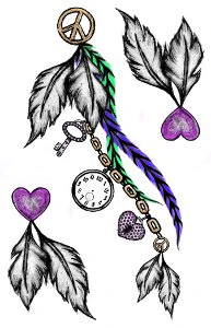Hearty Plumes Tattoo