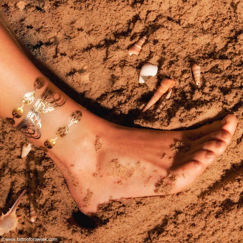 Henna Beans Metallic Tattoos