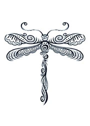 Henna Dragonfly Tattoo