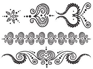 Henna Soft Heart Tattoos