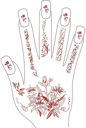 Hindu Right Hand Henna Tattoo