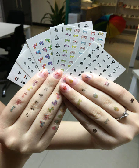 Hipster Mustaches Nail Tattoos (50 Tattoos) - Image 2