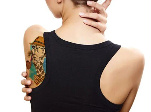 Hipster Watercolor Giraffe Tattoo - Image 2