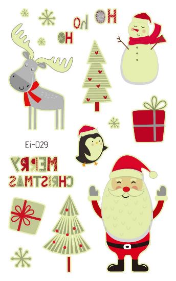 Ho Ho Father Christmas Glow Temporary Tattoo