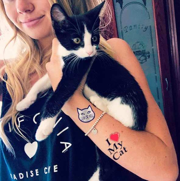 I Love My Cat Tattoo - Image 3