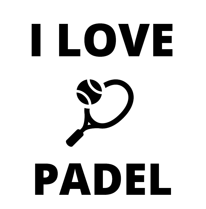 I love padel tattoo - black
