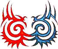 Ice & Fire Tribal Tattoo