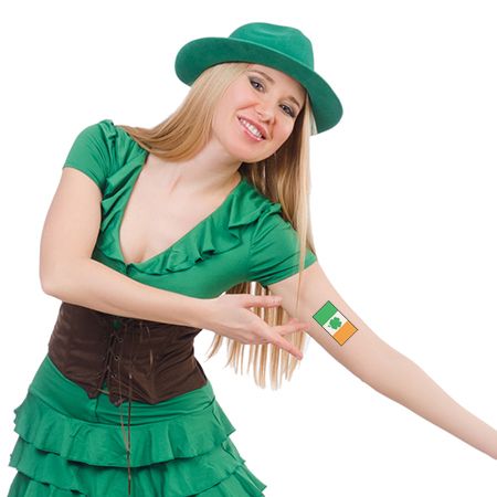 Irish Flag With Clover Tattoo - Image 2