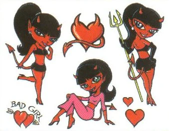 Japanimation Glitter Devils Tattoos